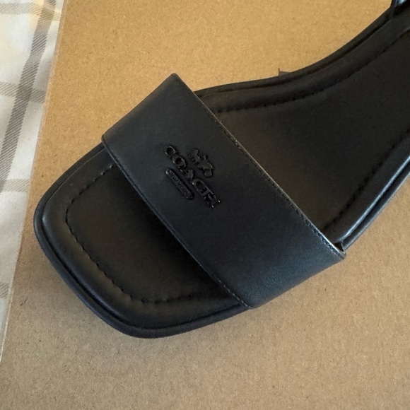 Coach Black Platform Sandals Brand New Size 9 - Picture 2 of 5
